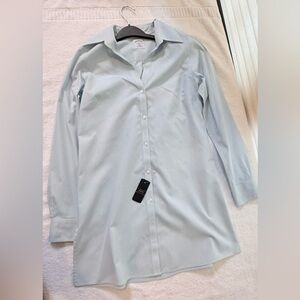 Womans Light Blue Brooks brothers Tunic Shirt